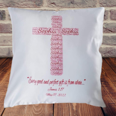 Bible quote pillow