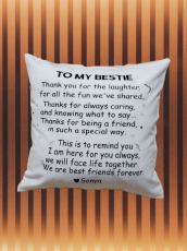 Bestfriend décor pillow