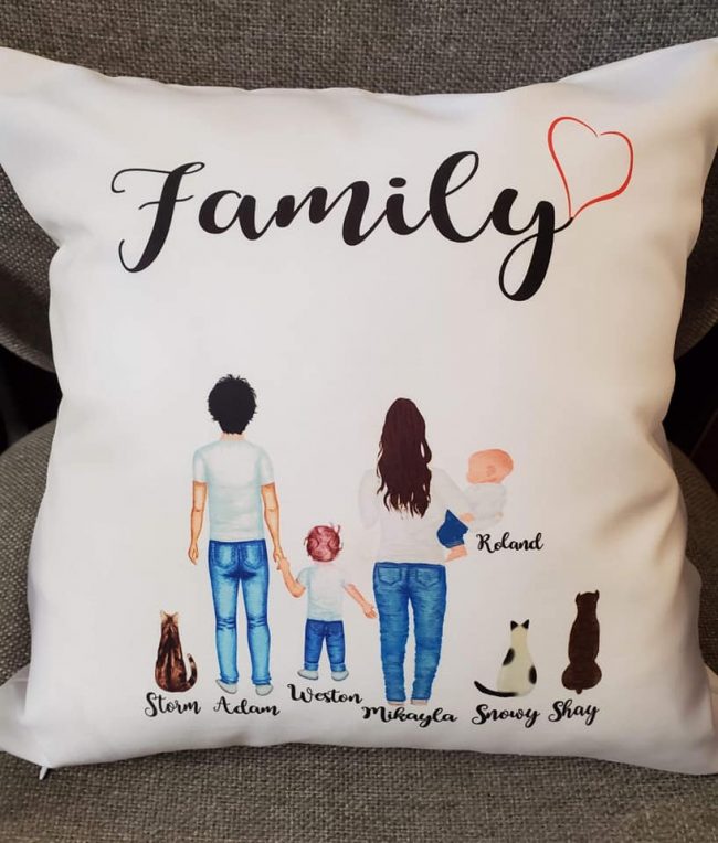 personalized family pillow 2
